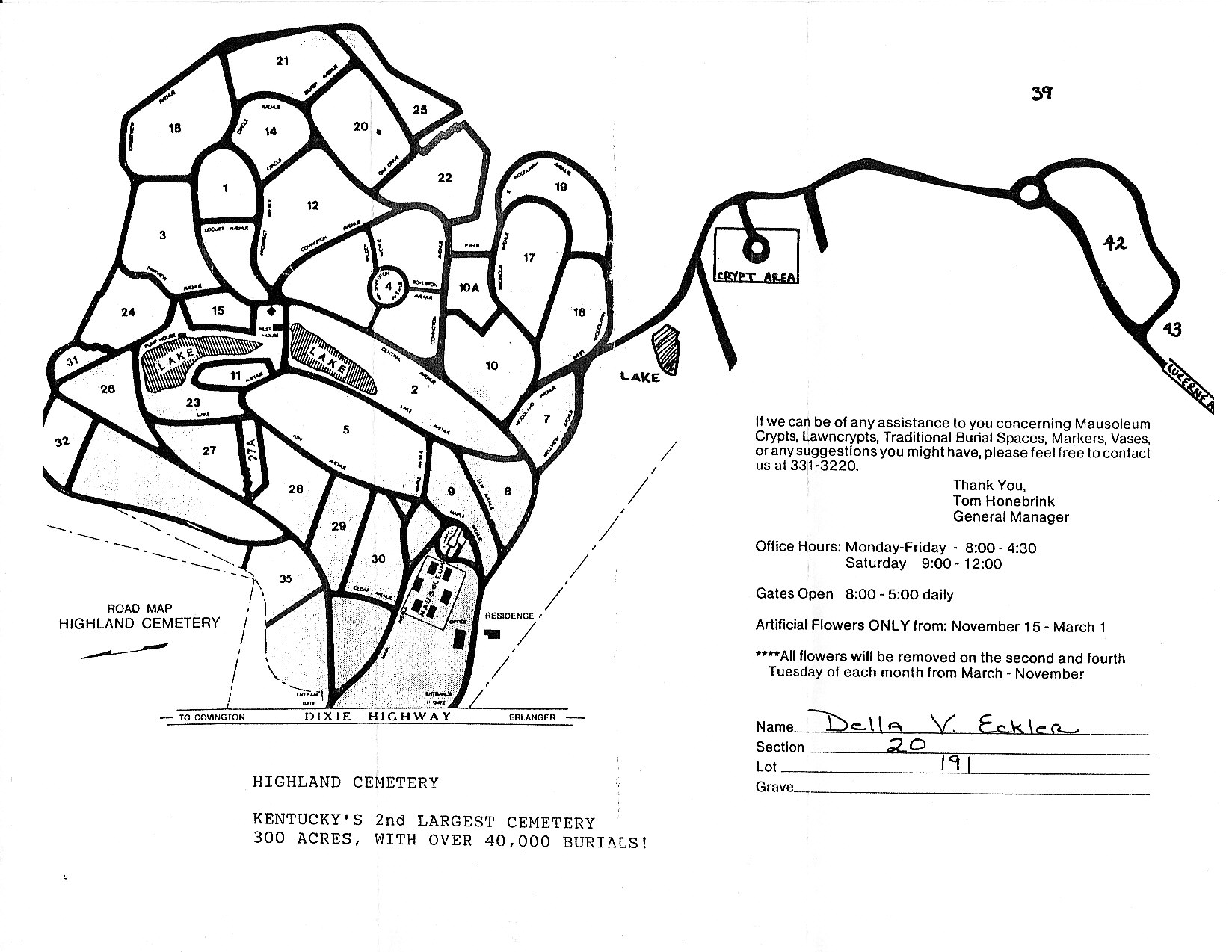Highland Cemetery, Fort Mitchell, Kenton County, Kentucky, United